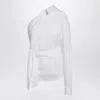Moschino Asymmetric One-shoulder Shirt Chest Pocket Detail In White