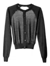 Moschino Open Back Cardigan In Black