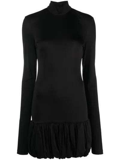 MOSCHINO OPEN-BACK HIGH-NECK MINIDRESS