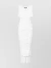 Moschino Open Back Midi Dress With Layered Ribbed Texture