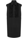 Moschino Stretch Poplin Cotton Dress In 黑色