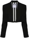 Moschino Open-front Cropped Blazer In Black