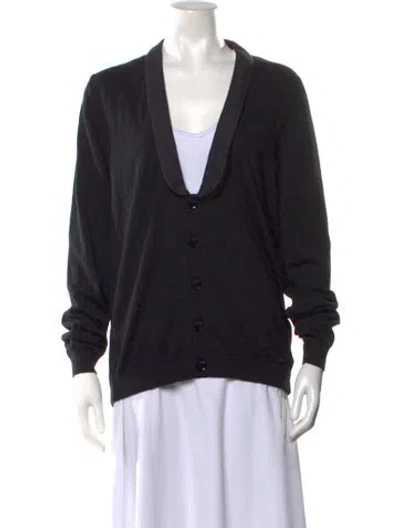 Pre-owned Moschino Open Front Sweater In Black