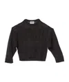 Moschino Open Knitted Crewneck Jumper In Black