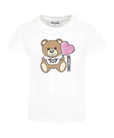 Moschino Kids' Open-necked Black Shirt In Ivory