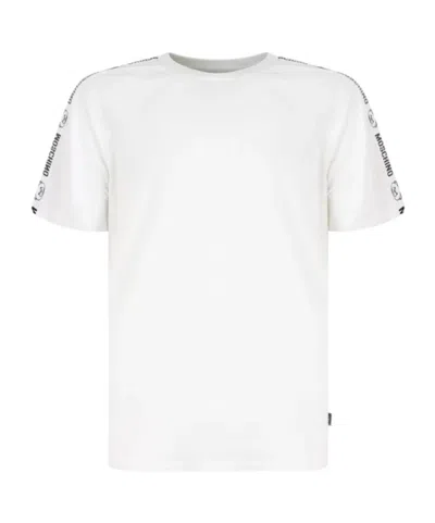 Moschino Open-necked Black Shirt In White