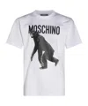 Moschino Open-necked Black Shirt In White