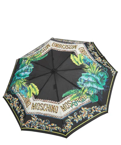 Moschino Openclose Barocco Umbrella In Black