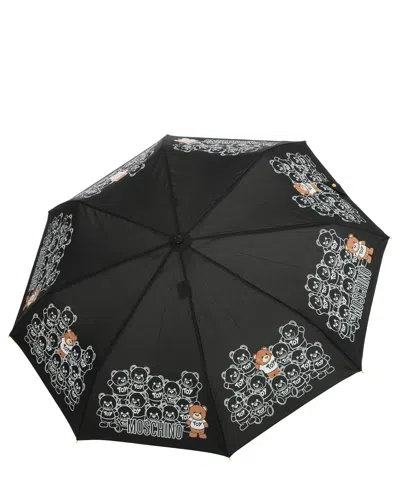 Moschino Openclose Bear Crowd Umbrella In Black