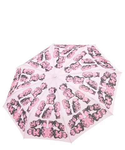 Moschino Openclose Bear Perfumes Umbrella In Pink