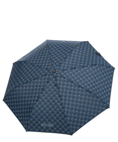 Moschino Openclose Double Question Mark Umbrella In Blue