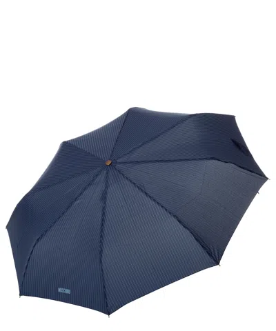 Moschino Openclose Mini Pinstripes Umbrella In Blue