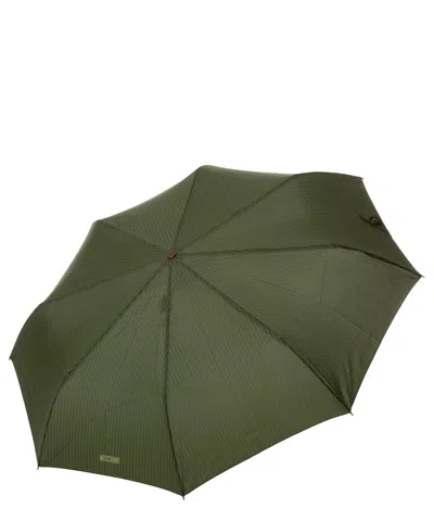Moschino Openclose Mini Pinstripes Umbrella In Green