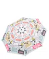 Moschino Openclose Newspaper Umbrella In White