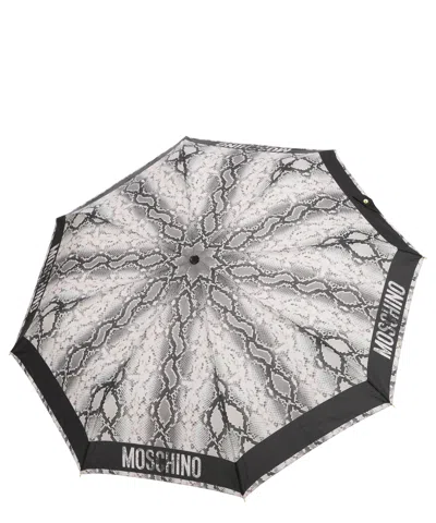 Moschino Openclose Pyton Umbrella In Black