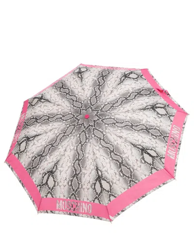 Moschino Openclose Pyton Umbrella In Grey