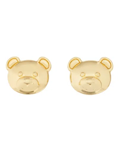 Moschino Orecchini A Clip Teddy Bear In Gold