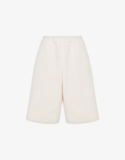 Moschino Organic Cotton Blend Bermuda In White