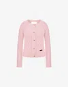 Moschino Organic Cotton Blend Cardigan In Pink