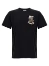 Moschino Teddy Logo Print Crewneck T-shirt In Black