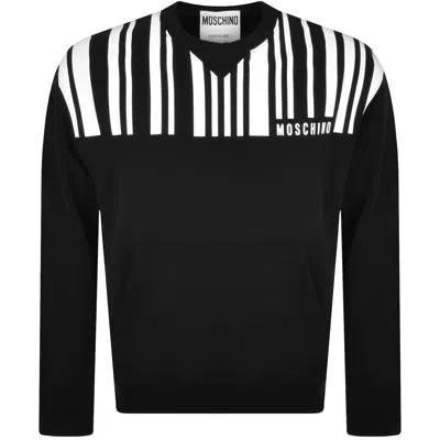 Moschino Sweatshirt Mit Barcode-print In Black