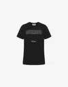 Moschino Organic Cotton Jersey T-shirt Decorated In Black