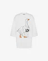 Moschino Graphic Front Print T-shirt With Ribbed Neckline In White
