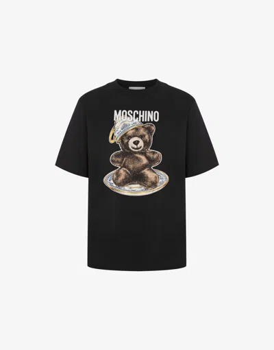 MOSCHINO ORGANIC COTTON JERSEY T-SHIRT MOSCHINO TEDDY BEAR