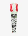 Moschino Organic Jersey Leggings 'think Twice' In Green