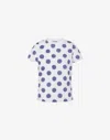Moschino Organic Jersey T-shirt Biro Polka Dots In White