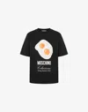 Moschino Black Eggs Print T-shirt In Black