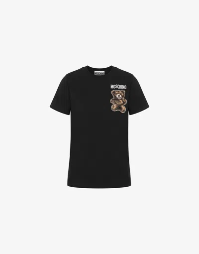 MOSCHINO ORGANIC JERSEY T-SHIRT LITTLE TEDDY BEAR