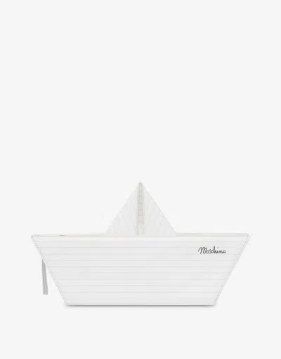 Moschino Origami Boat Bag In White