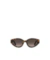 Moschino Oval Frame Logo Sunglasses In Multicolor