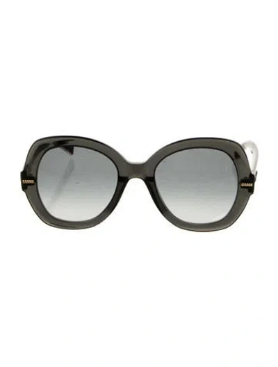 Pre-owned Moschino Oversize Gradient Sunglasses In Black