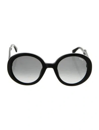 Pre-owned Moschino Oversize Gradient Sunglasses In Black