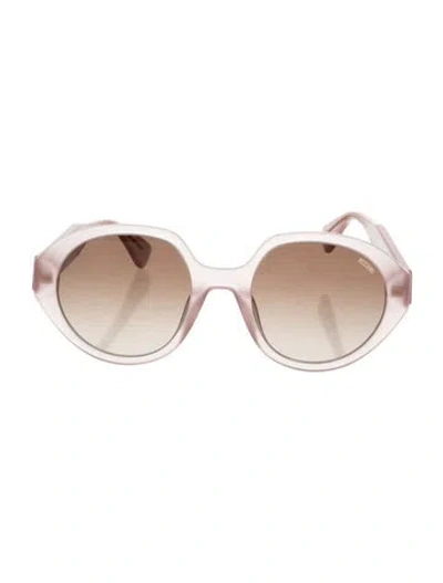 Pre-owned Moschino Oversize Gradient Sunglasses In Pink