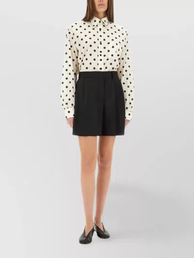 Moschino Oversize Wool Shorts With Asymmetrical Design