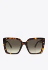 Moschino Oversized Butterfly Sunglasses In Green