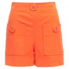 Moschino Oversized Buttons High Waist Wide Leg Shorts In Orange