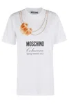 Moschino Oversized Cotton T-shirt With Playful Croissant Print In White