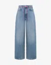 Moschino Denim Trousers With Belt Loops In Blue