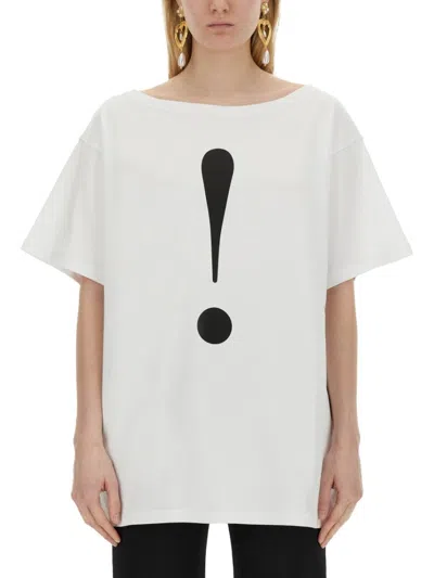 Moschino Oversized Graphic T-shirt In White