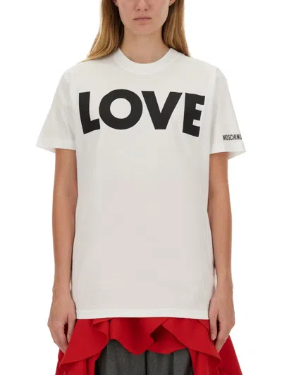 Moschino Oversized Logo T-shirt In White