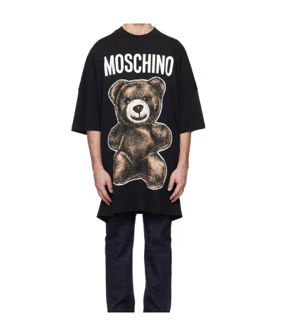 Moschino Oversized Maxi Teddy Bear T-shirt In Black