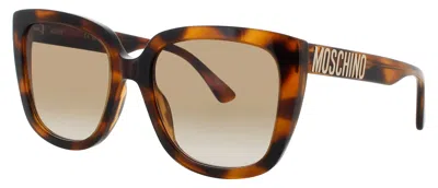 Moschino Oversized Square Sunglasses In Brown