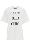 Moschino T Shirt Oversize Con Ricamo Same Old Chic In White