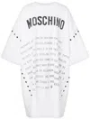 Moschino Oversized White Dress With Graphic Elements In White