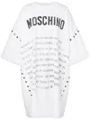 Moschino Oversized White Dress With Graphic Elements In White