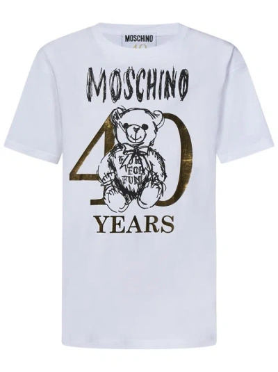 Moschino Oversized White Organic Cotton Jersey T-shirt